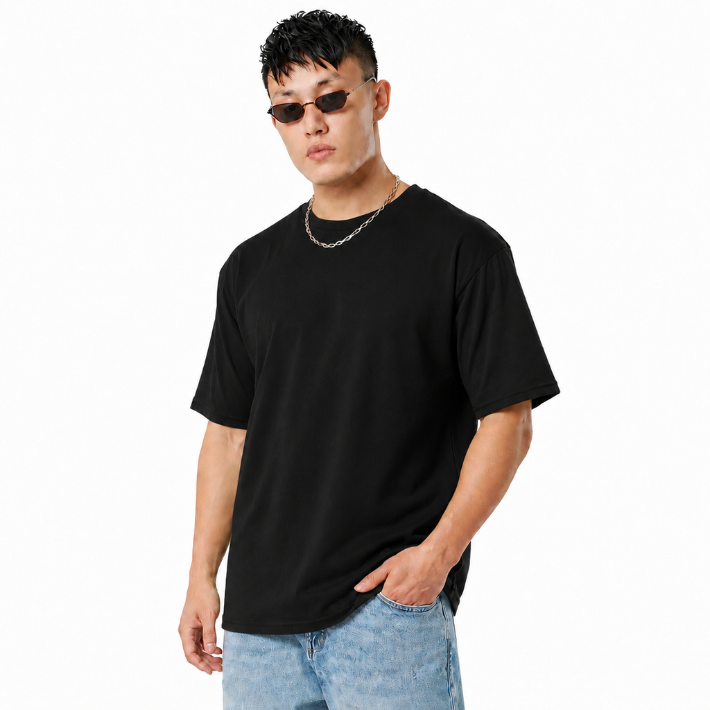 Pack of 2 Plain Tshirt (Off white & Black)