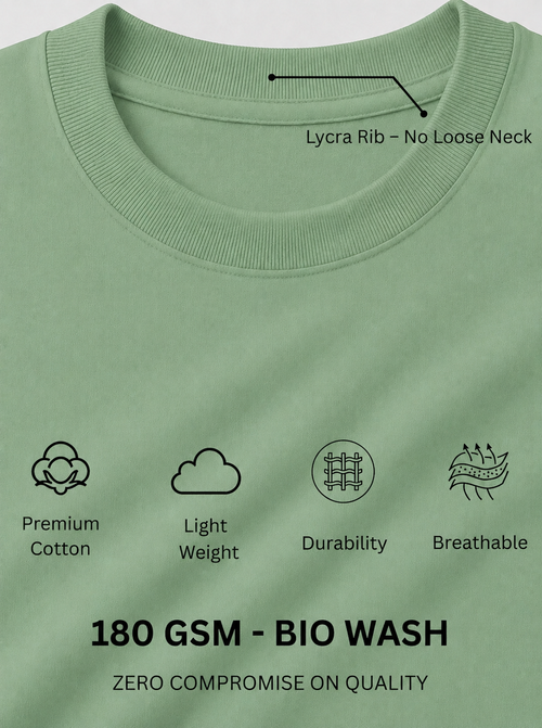 Pack of 2 Plain Tshirt  (Off white & Pista)