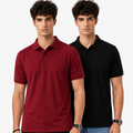 Pack of 2 Polo -- (Maroon & Black)