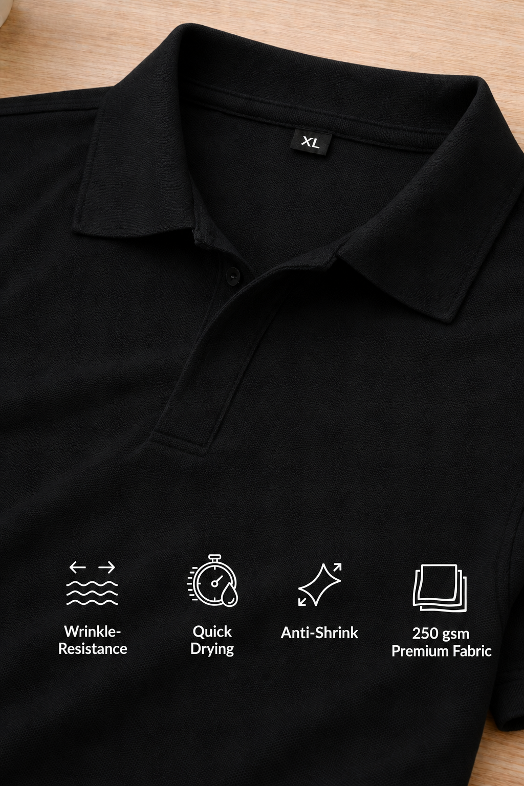 Pack of 2 Polo --  (Beige & Black)