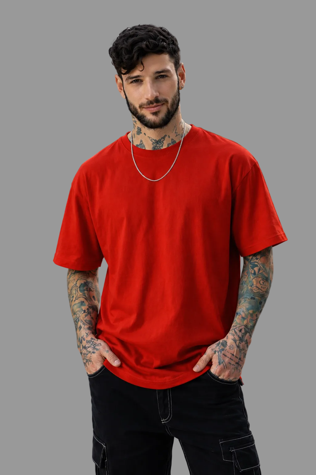 Pack of 2 Solid Tshirt  (Yellow & Red)
