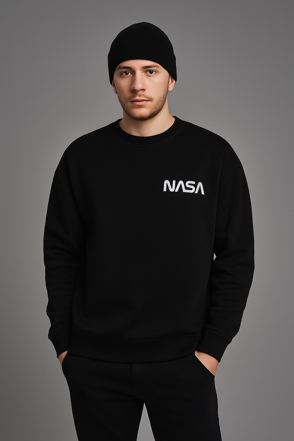 Crazybee Back Print <> Blue Nasa Sweatshirt