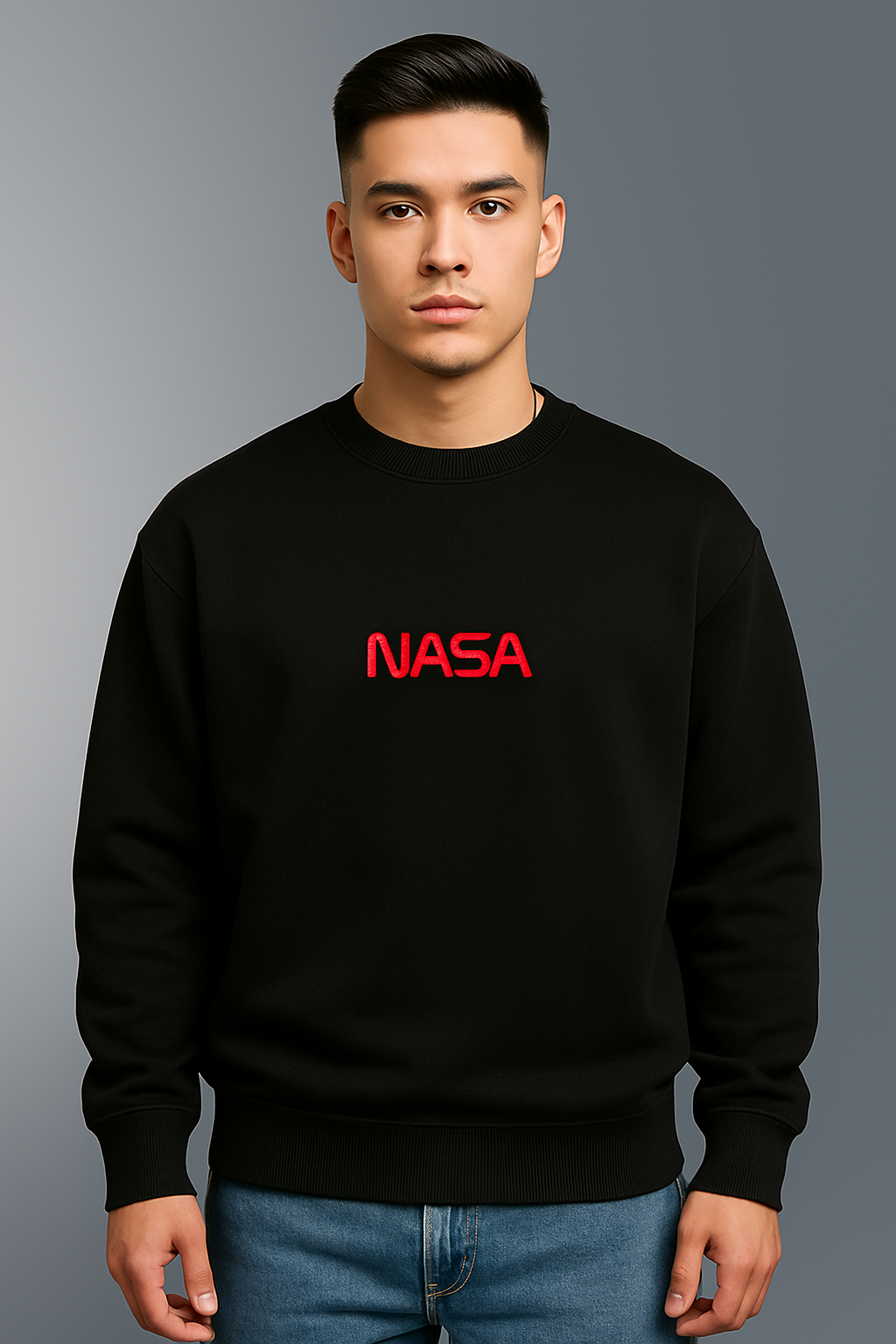 CrazyBee Back Printed <> Moon Nasa Sweatshirt