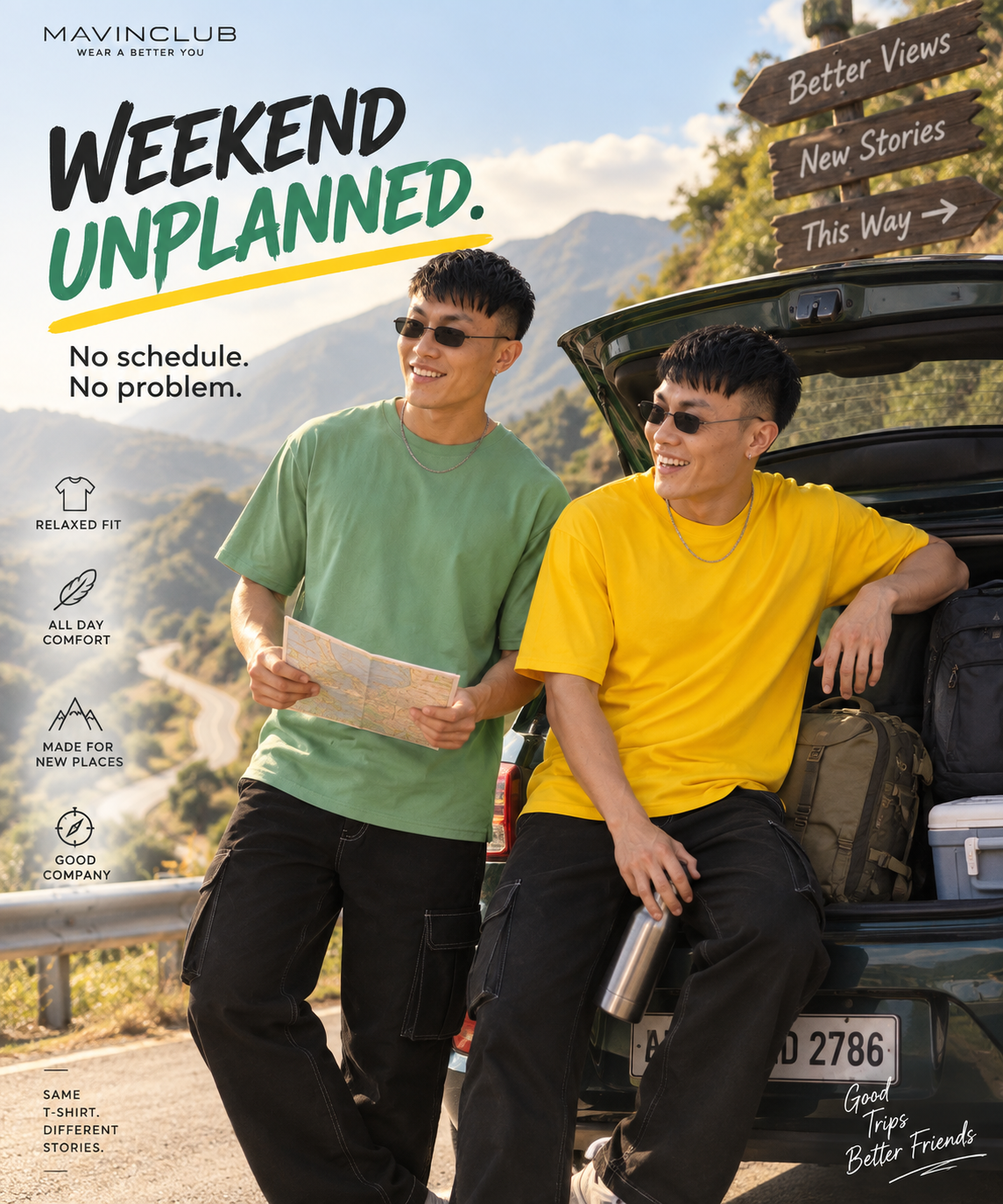 Pack of 2 Solid T-shirt ( Green + Yellow)