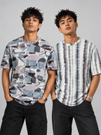 PO2 Cotton Rib <> Stone Flow + Green Tie-Dye