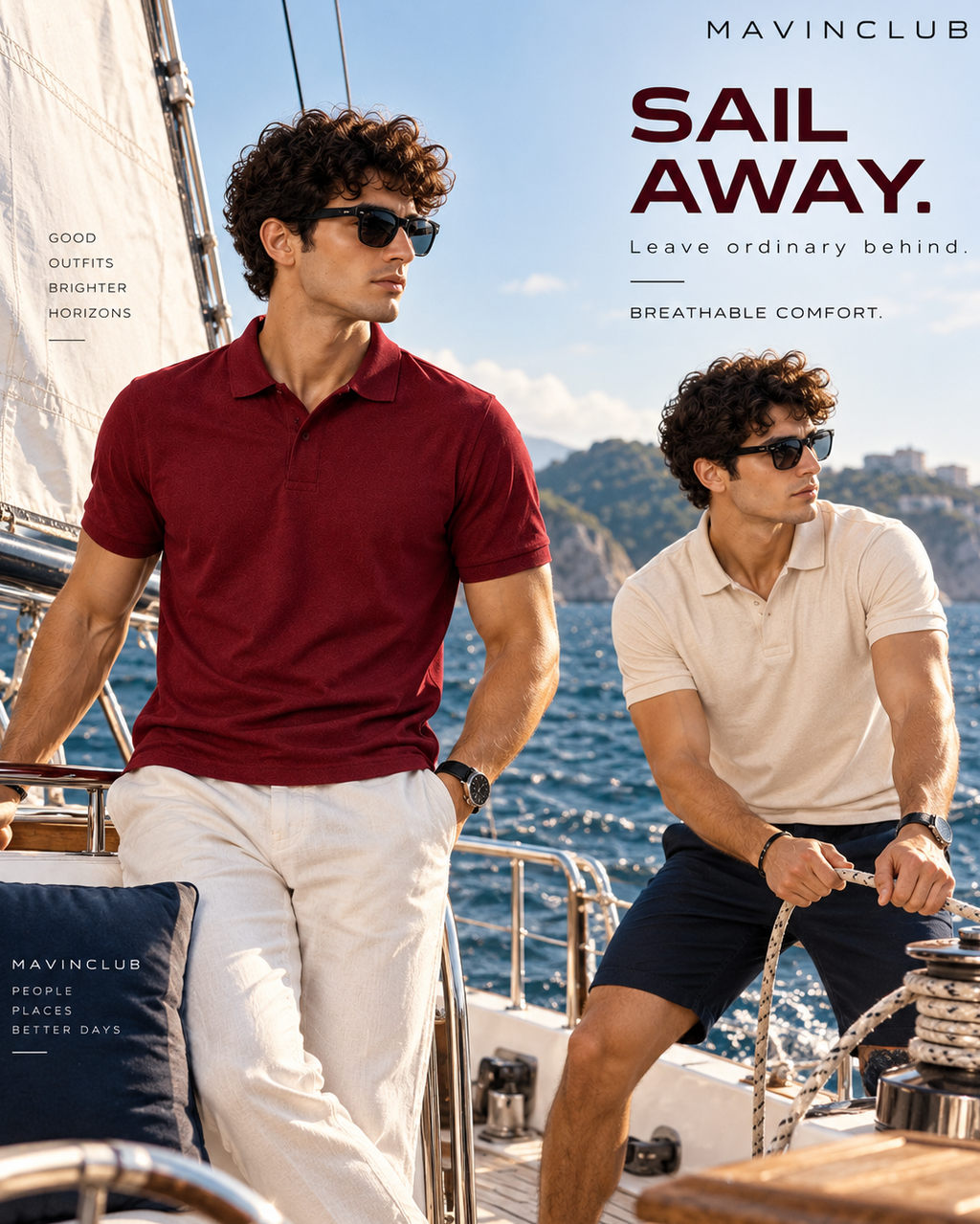 Pack of 2 Polo Tshirt (Maroon & OffWhite) - Deal