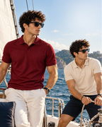 Pack of 2 Polo Tshirt (Maroon & OffWhite) - Deal