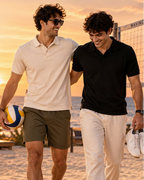 Pack of 2 Polo - (Black & Off White) - Deal