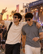 Pack of 2 Polo Tshirts (Beige & Dark Grey) - Deal