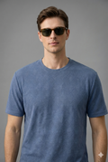 Crazybee T-shirt <> Diamond Texture_Blue