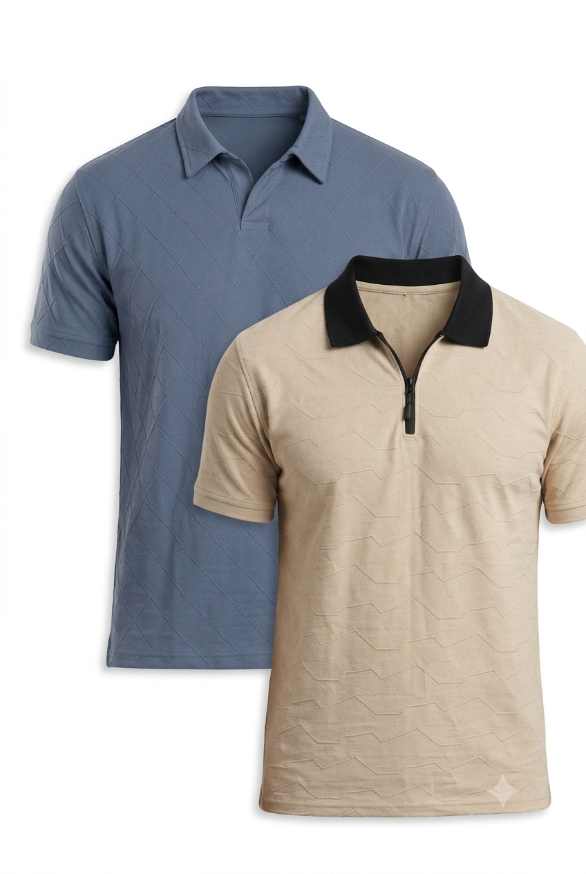 Pack of 2 Blue Diamond Self & Citizen OffWhite Contrast  - Deal
