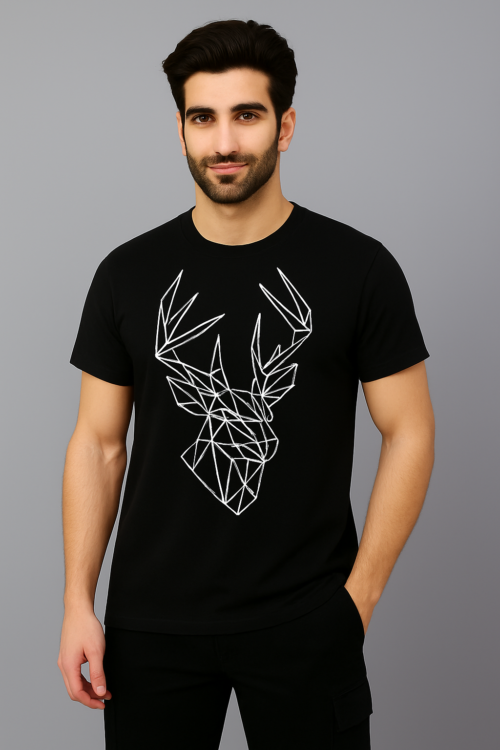 Crazybee Regular Black Unicorn T-shirt
