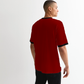 Oversized T shirt Stylish Tshirt - Crazybee - MaroonBlackRim