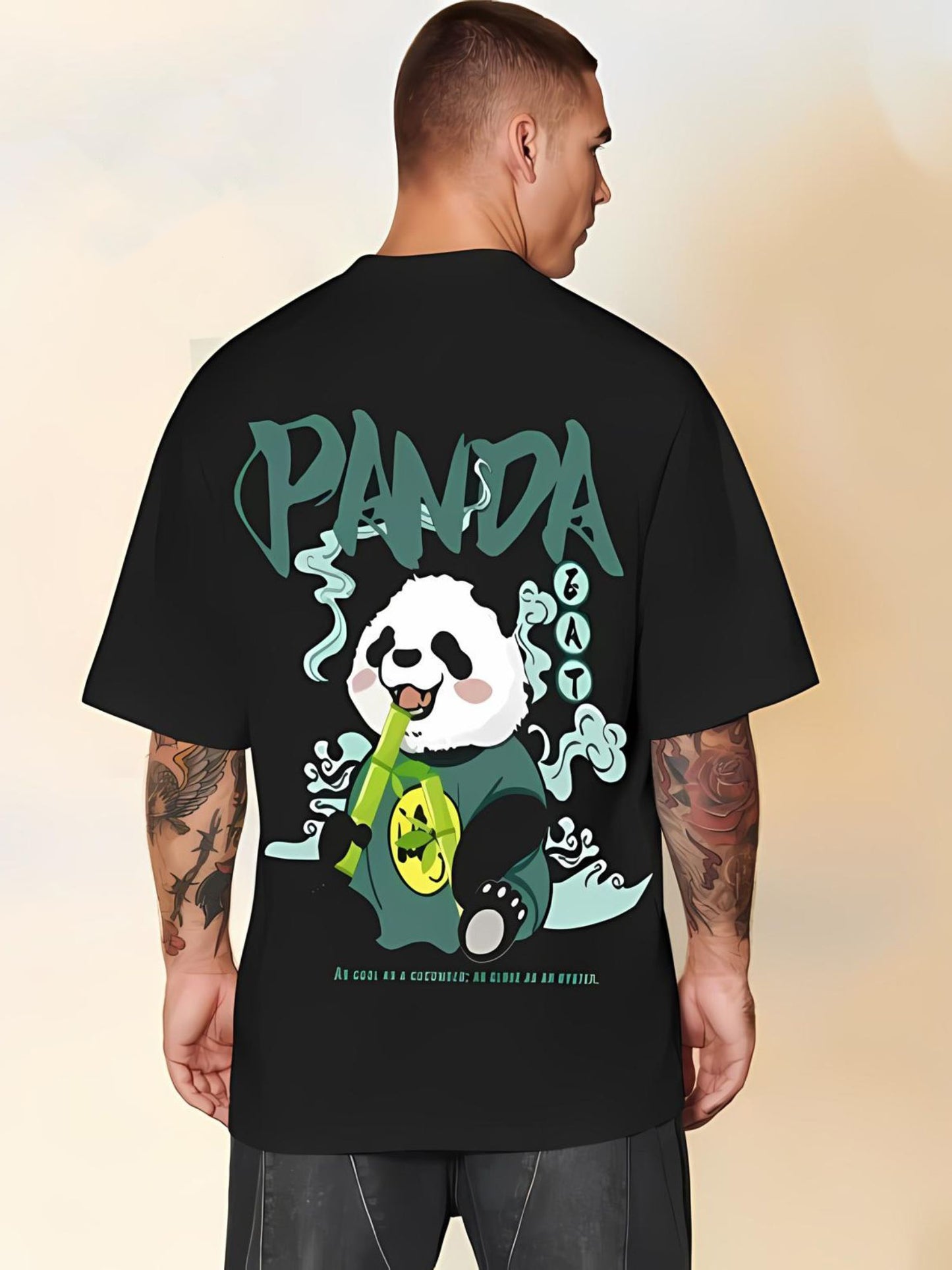 Oversized Tshirt Panda Cool Back