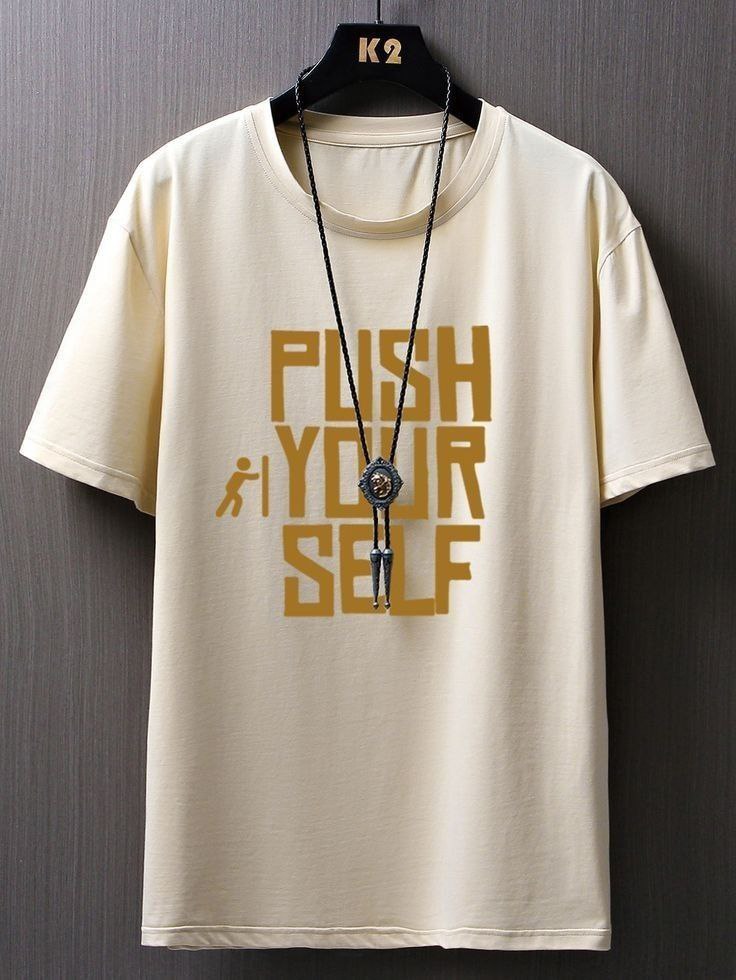 Back print oversized OFF WHITE tshirt - Crazybee- Push Your Self