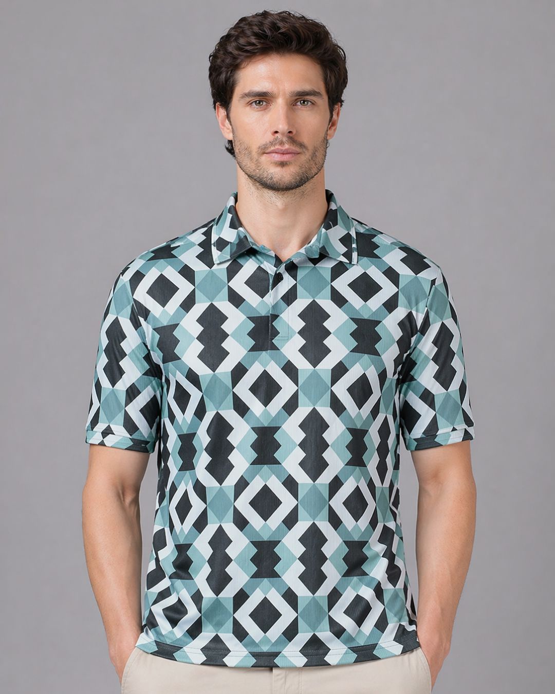 Crazybee <> Cotton Rib _ Polo Teal_Diamond_Polo