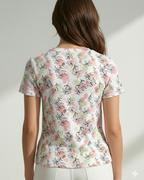 Crazybee <> Cotton Rib Pink Flower