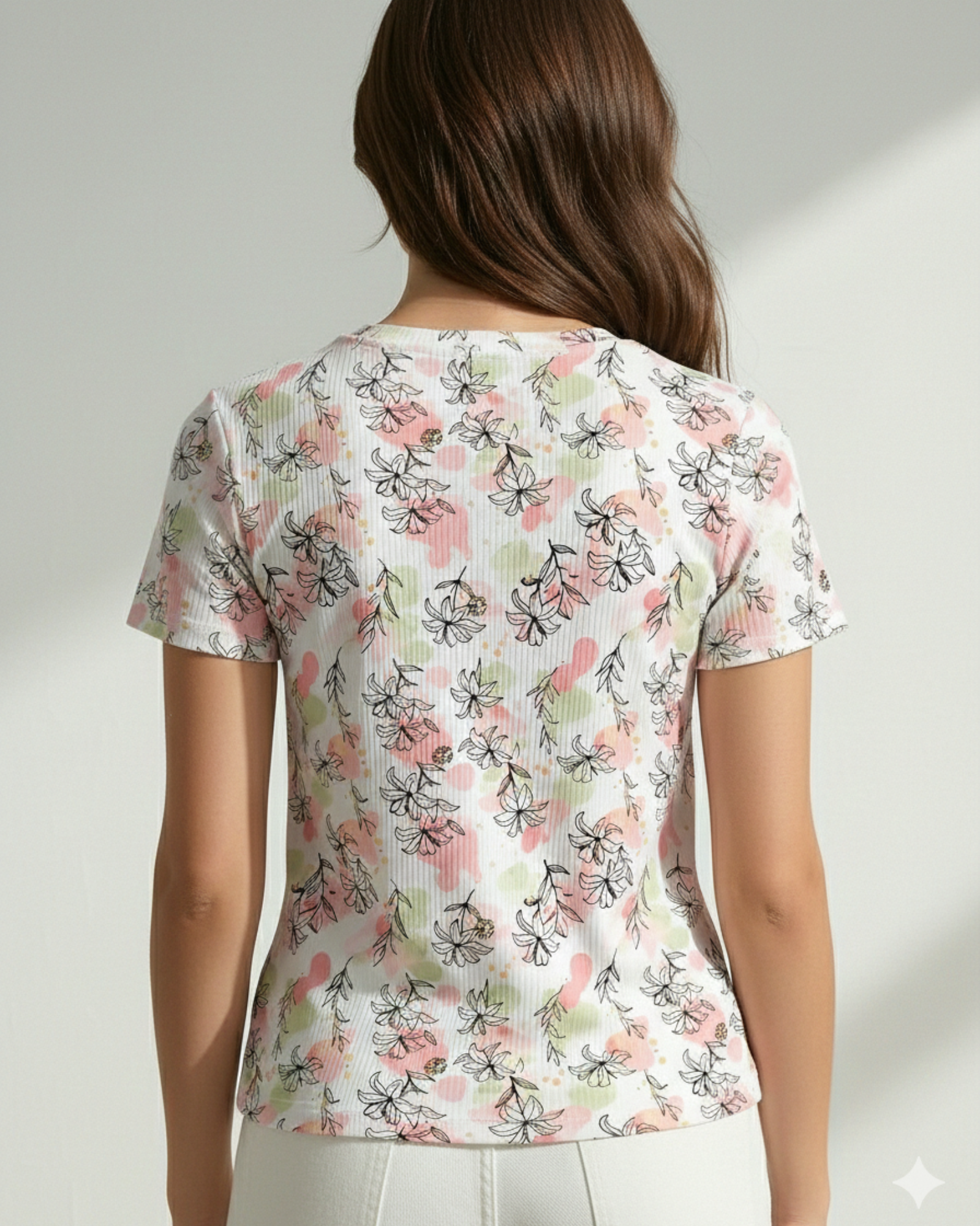 Crazybee <> Cotton Rib Pink Flower