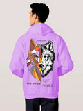 Oversized T shirt Mens Backprinted HOODIES - WILD LAVENDER HOODIE