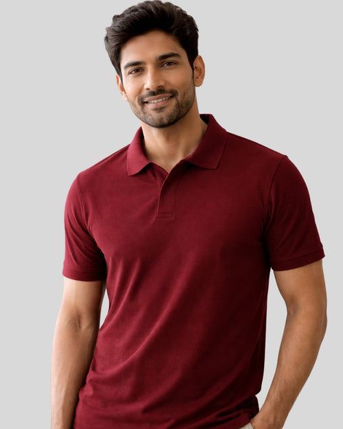 Pack of 2 Maroon, Black t-shirts combo for men - MavinClub