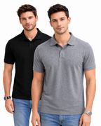 Pack of 2 Black, Grey t-shirts combo for men - MavinClub