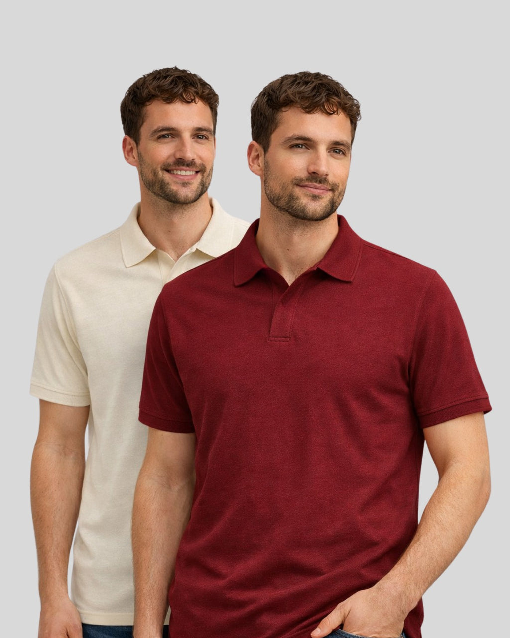 Pack of 2 Offwhite, Maroon t-shirts combo for men - MavinClub