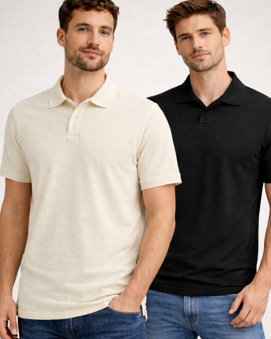 Pack of 2 Off White, Black, White t-shirts combo for men - MavinClub