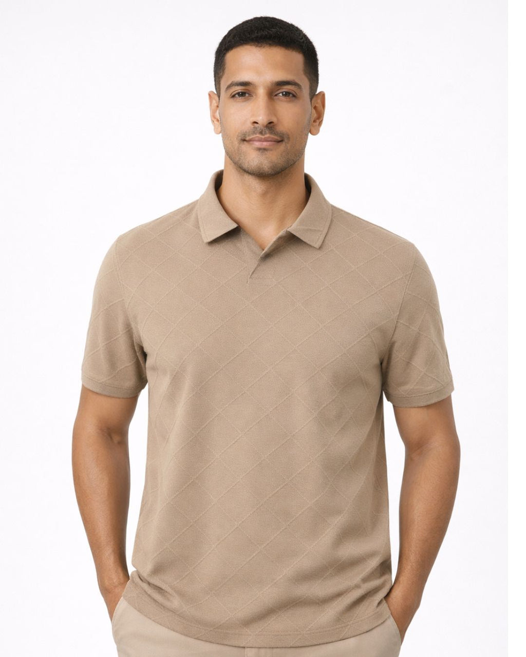 Men's Beige polo t-shirt - MavinClub Crazybee