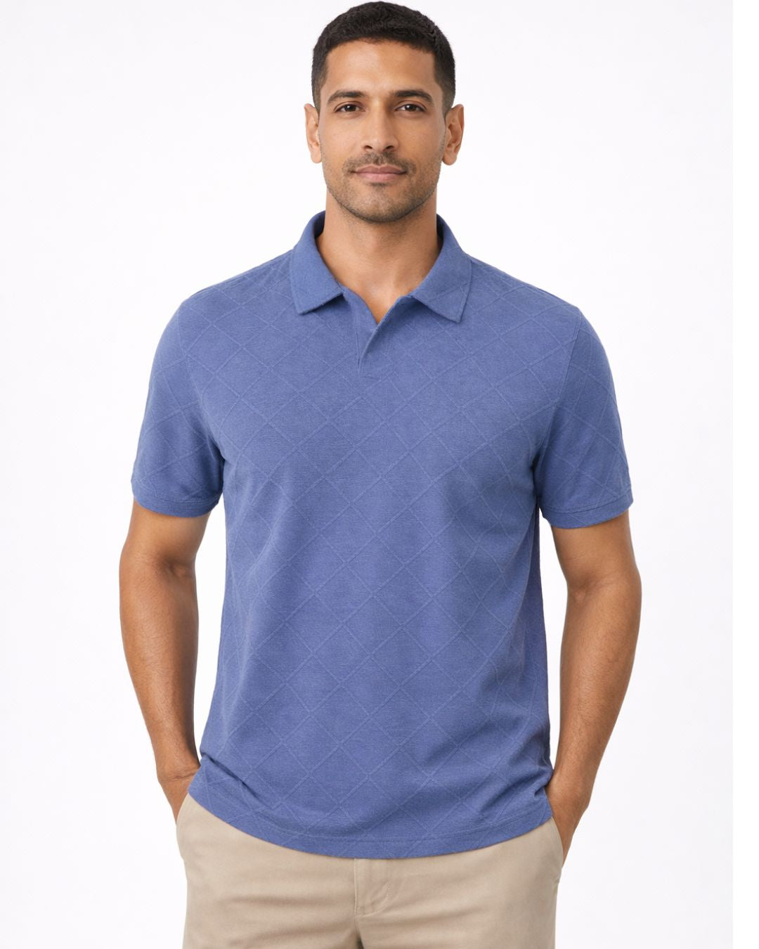 Crazybee<>Polo Rib_DiamondBlue Polo