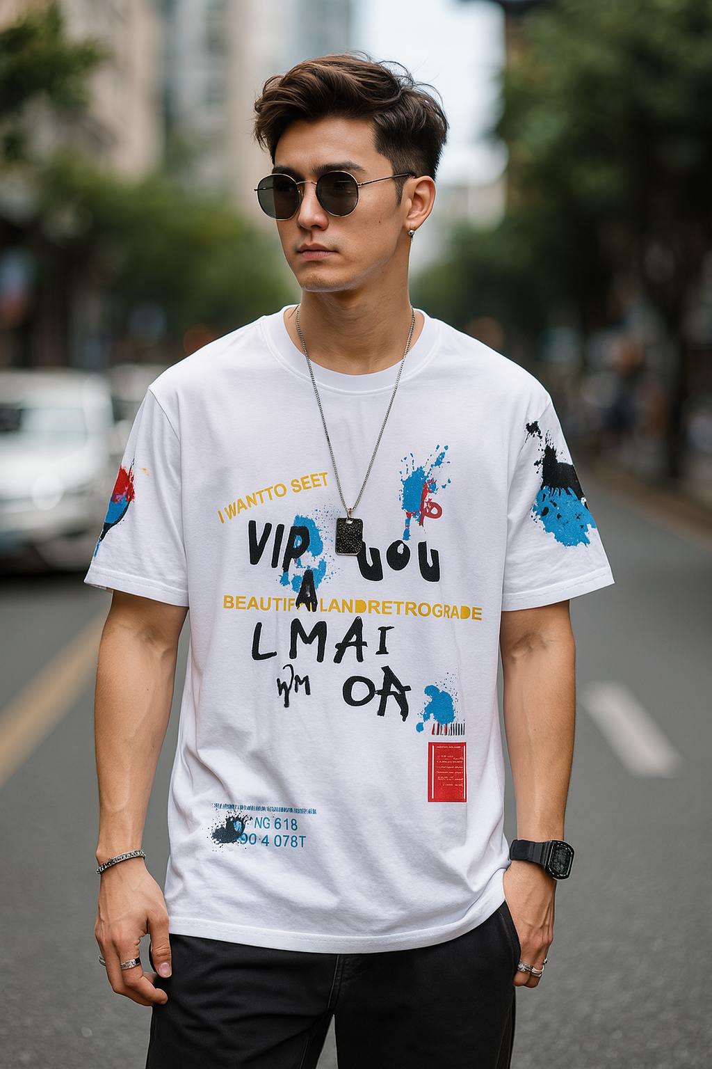 Oversized T shirt drop shoulder t-shirt under 200 - VIP