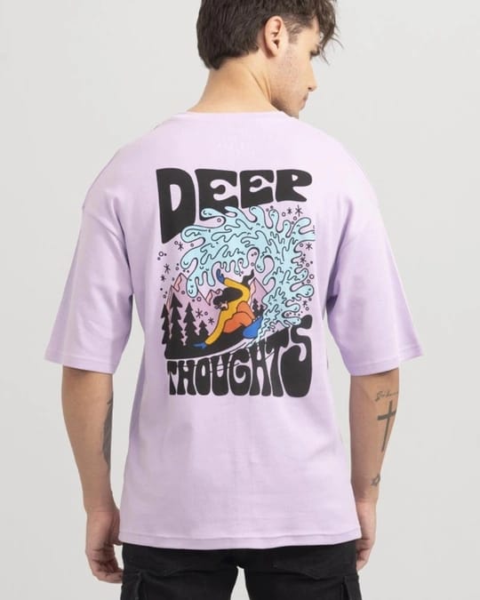 Crazy bee Oversize Back print T-shirt : DEEP THOUGHTS