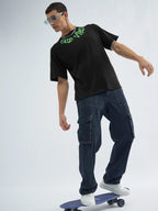 OVERSIZE BACKPRINT COTTON  T-SHIRT-SPIDER