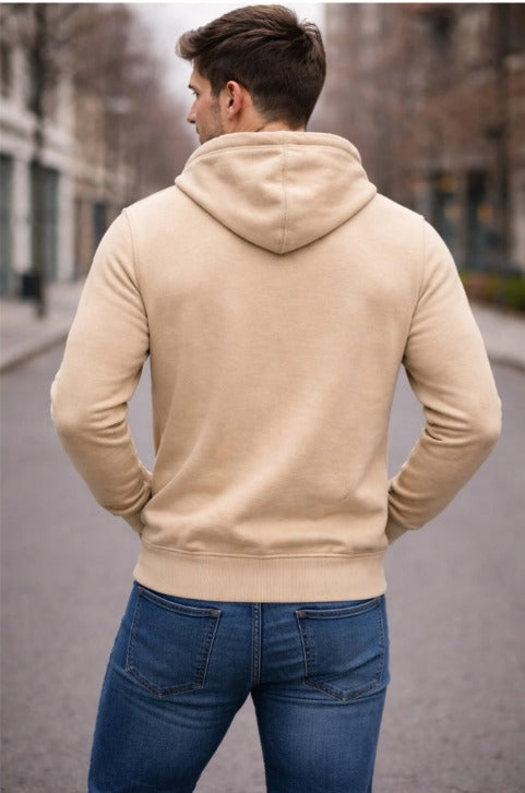 Crazybee <> Zipper Beige Hoodie