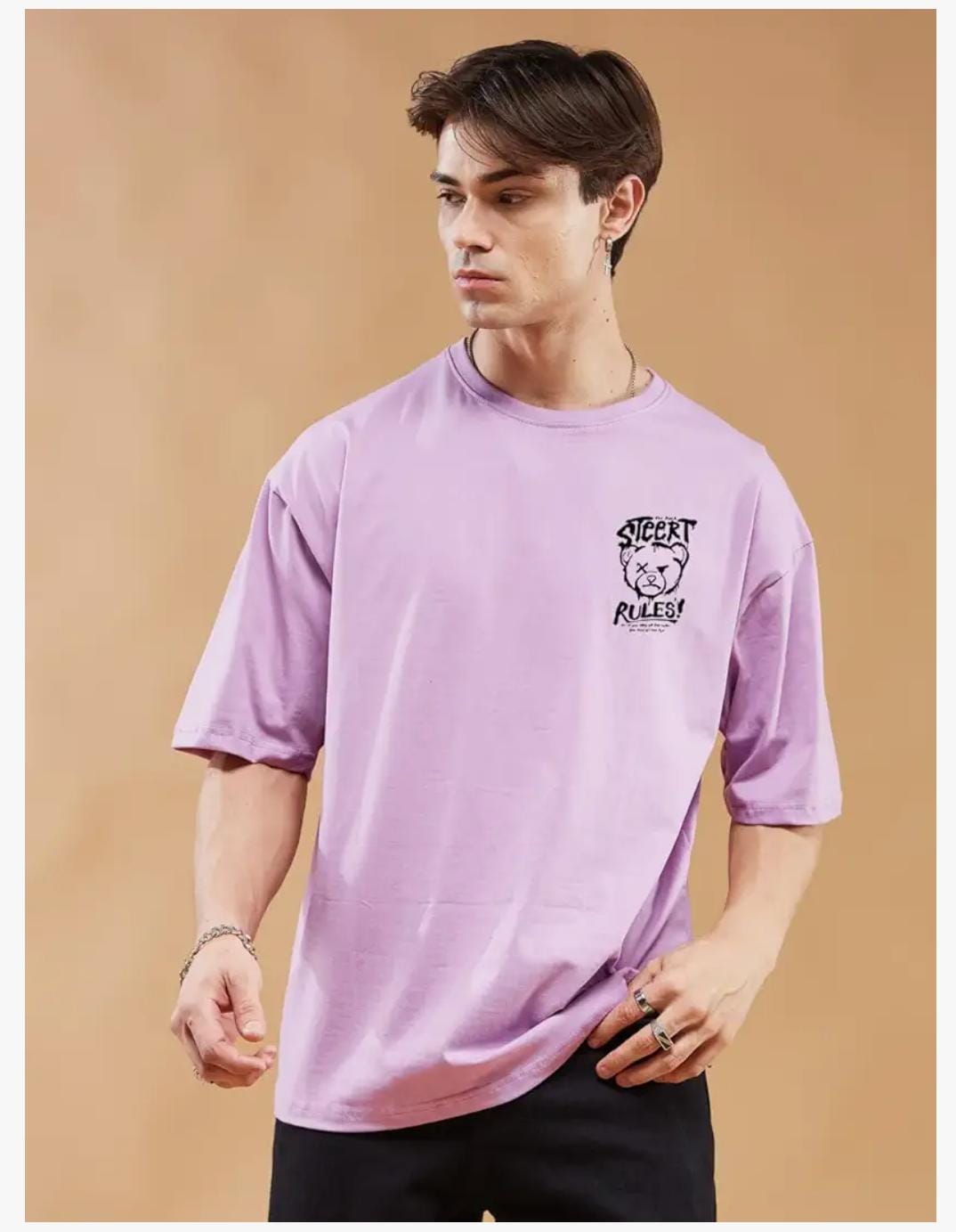 Crazybee<> Backprint T-shirt - Pink Street Rules