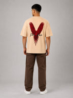 Pack of 2 Tshirts -( Wht_Panda & Beige Paradise )-Deal
