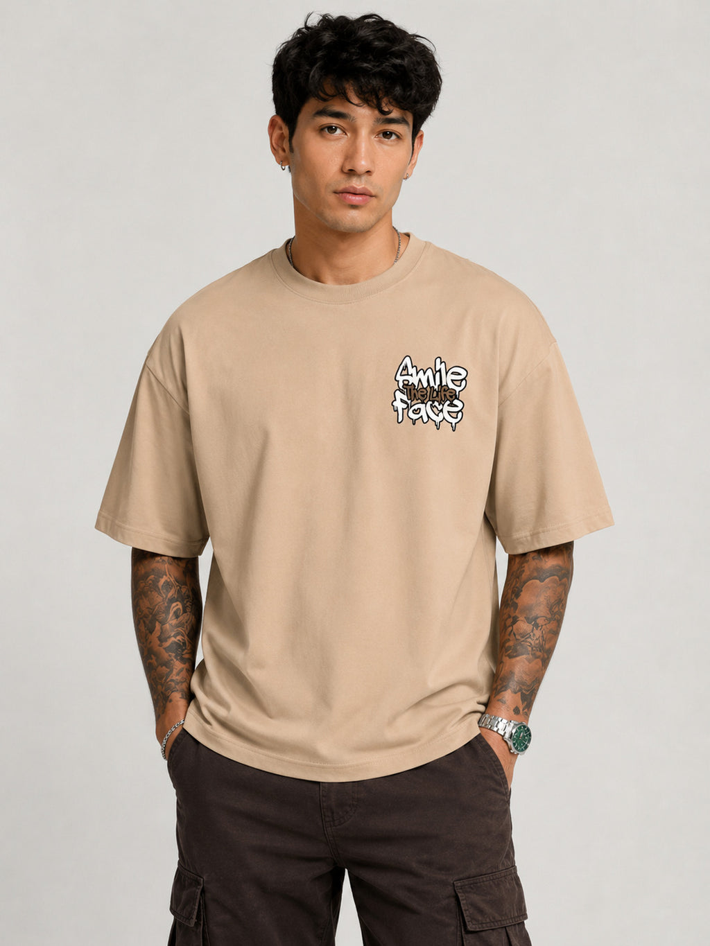 Pack of 2 Tshirt <> Blk_Spider & Bei_Smile