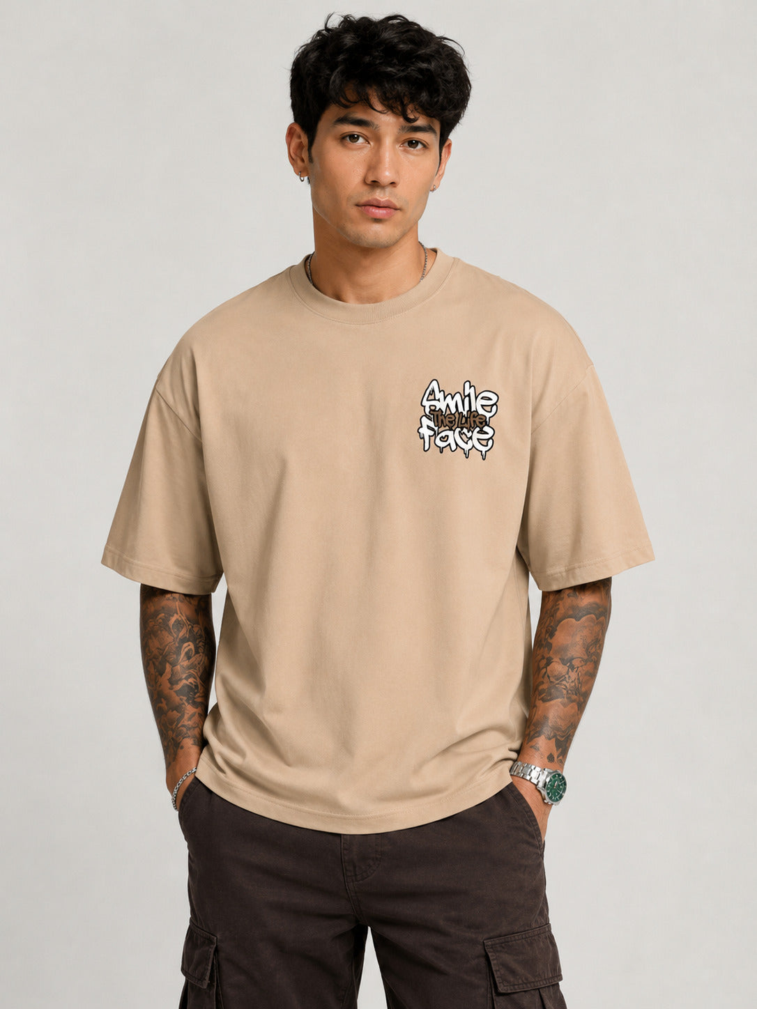 Pack of 2 Tshirt <> Blk_Spider & Bei_Smile