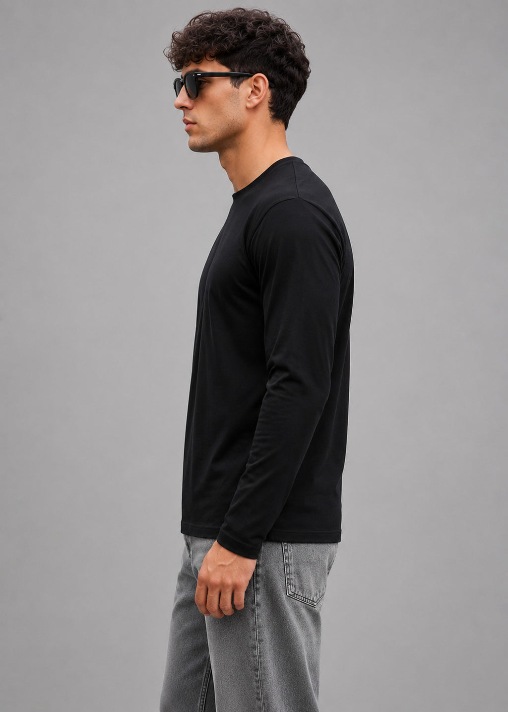 Pack of 2 FullSleeve- Looper Tshirt-Beige & Black