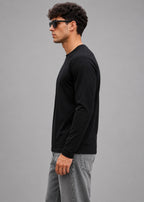 Pack of 2 FullSleeve- Looper Tshirt-Beige & Black