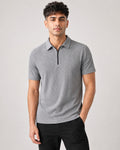 Grey Rib Polo tshirt for Men