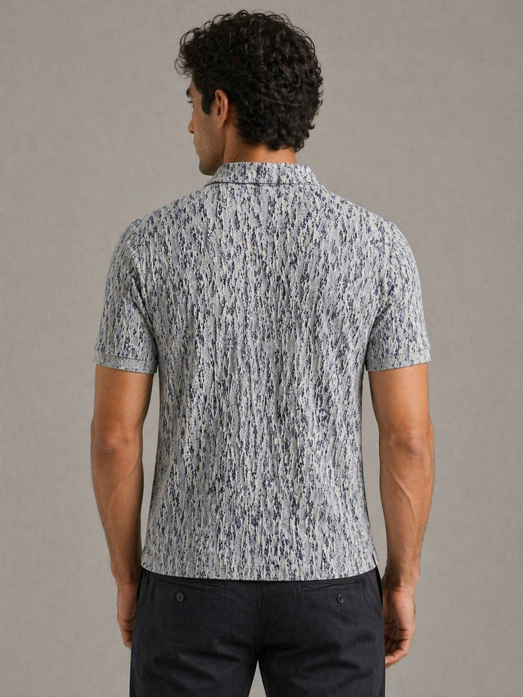 Crazybee <> jacquard -Grey-polo