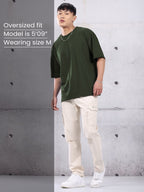 Oversize Plain Olive T-shirt
