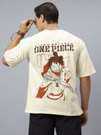 CRAZYBEE Anime Off-White Oversize T-shirt -ONE PIECE