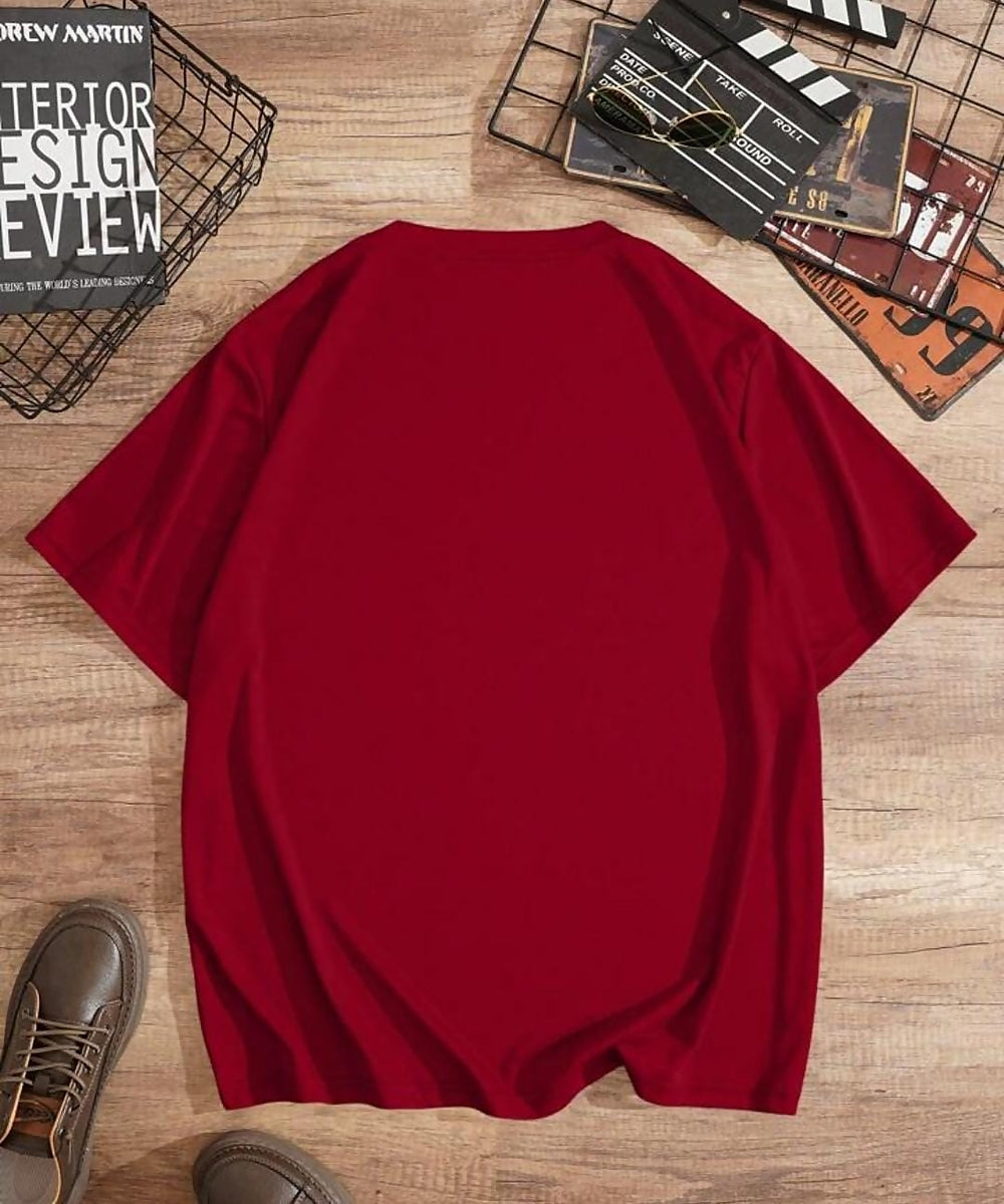 Oversized Tshirt for men - Crazybee - MaroonTeddy