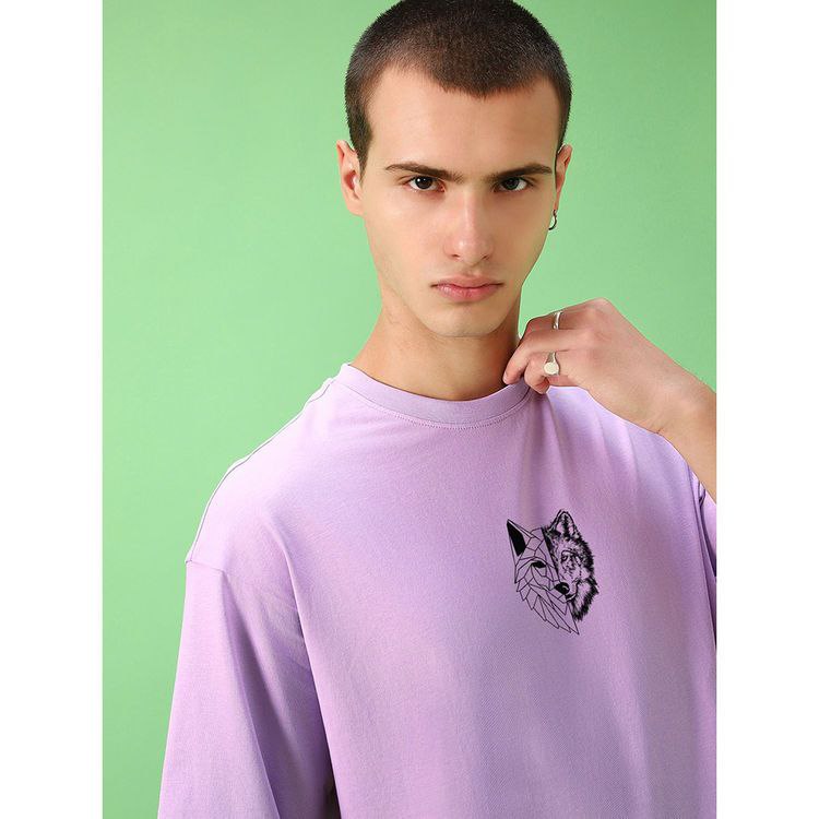 Oversize  t-shirt mens - Crazy Bee- Wild Lavender