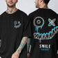 Down shoulder tshirts - Smile