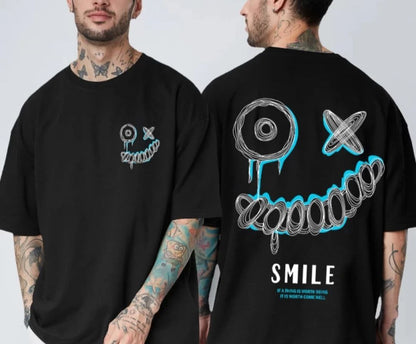 Down shoulder tshirts - Smile