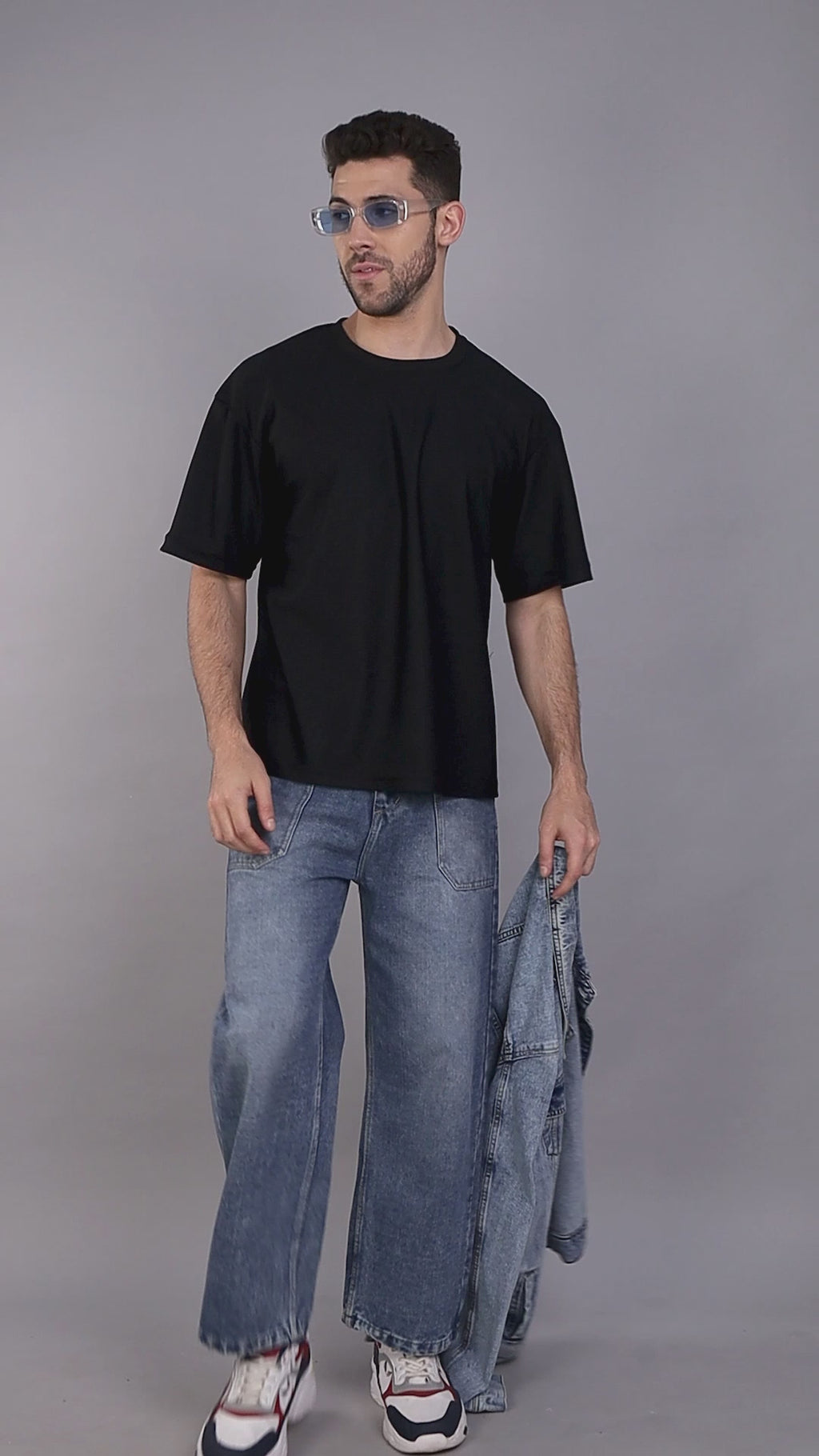 Oversize tshirt for Men Criss Cross Texture - Crazybee