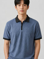 Zipper_Diamond_Blue/Black_Polo