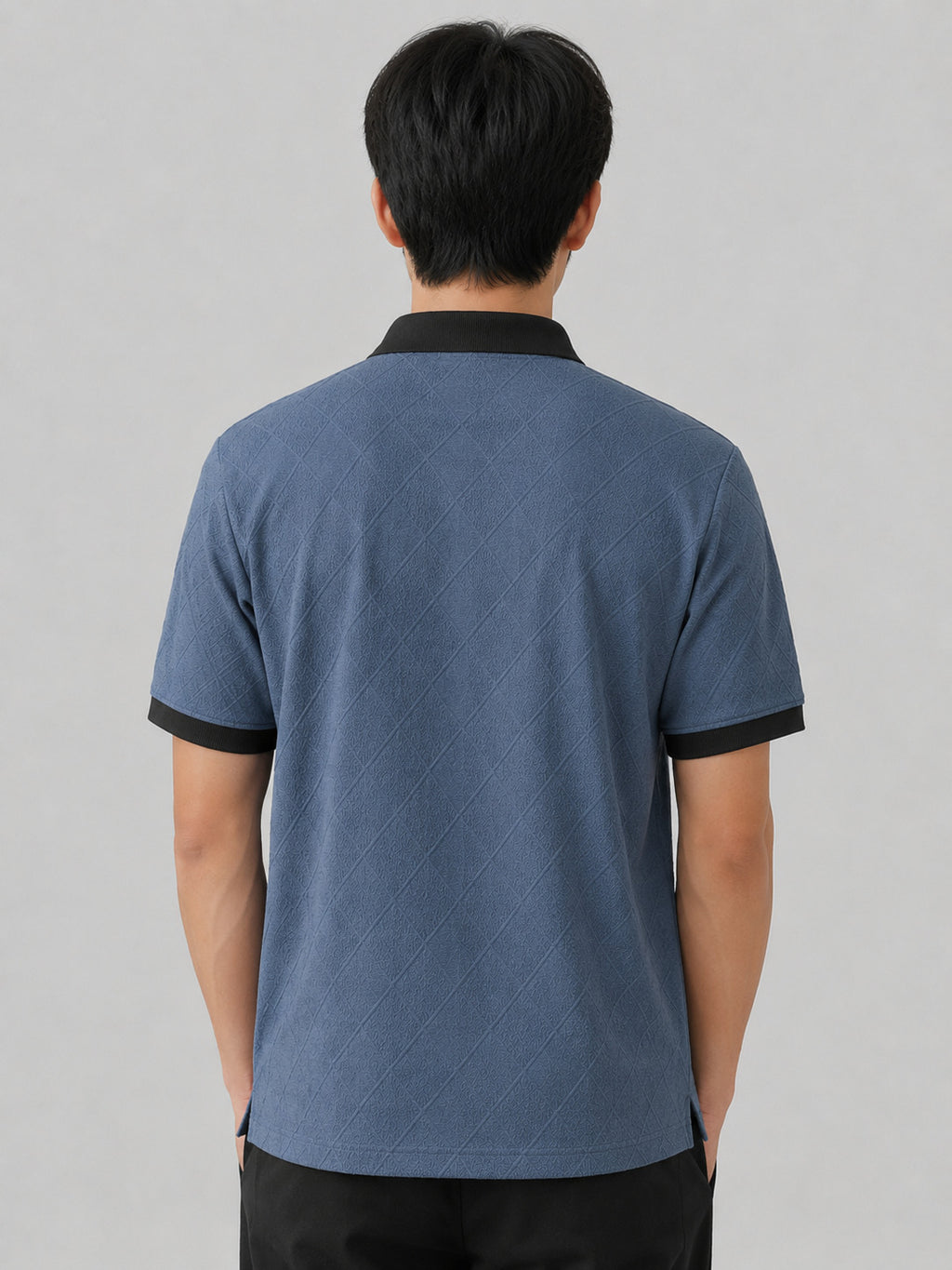 Zipper_Diamond_Blue/Black_Polo